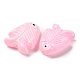透明なガラスエナメルビーズ  魚  パールピンク  21.5x18x7mm  穴：1.5mm&nbsp;LAMP-U004-06-02-3