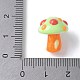 手作りのランプワークの凹凸のあるビーズ  キノコ  ミディアムスプリンググリーン  16~18.5x14~16x14~16mm  穴：0.6~1.8mm&nbsp;LAMP-Q007-01D-3