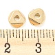 CCBプラスチックビーズ  三角形  ゴールドカラー  6x6x1.8mm  穴：1.4mm&nbsp;CCB-K011-05A-G-3