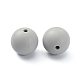 シリコンビーズ  ラウンド  銀  14.5~15mm  穴：2.2mm&nbsp;SIL-WH0012-001D-2