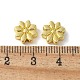 合金ビーズ  ラックめっき  花  ゴールドカラー  9.5x9.5x3.2mm  穴：1.5mm&nbsp;PALLOY-S044-01G-3