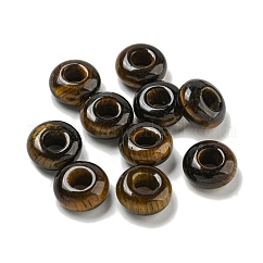 天然石タイガーアイビーズ  ロンデル  10x4.5mm  穴：3.5mm