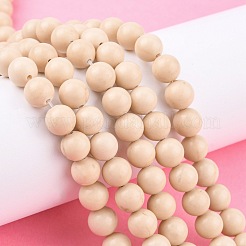 天然石フォッシルビーズ連売り  ラウンド  8mm  穴：1mm  約45~47個/連  15インチ&nbsp;G-E110-8mm-2