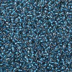 TOHOラウンドシードビーズ  日本製シードビーズ  （263)つの内側の色のabクリスタル/ライトカプリ  8/0  3mm  穴：1mm  約222PCS /ボトル  10 G /ボトル&nbsp;SEED-JPTR08-0263