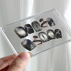 透明なプラスチック製の収納ボックス  テープのり付き  ホワイト  10.8x7.4x1.8cm&nbsp;MRMJ-LP0002-32A