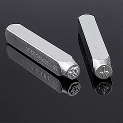 鉄の金属切手  混合模様  プラチナ  65.5x10mm  12個/箱&nbsp;AJEW-BC0005-67B