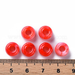 アクリルヨーロピアンビーズ  天然石風  大穴ビーズ  ロンデル  ミックスカラー  9x6mm  穴：4mm  約1790~1840個/500g&nbsp;MACR-S375-002A-M