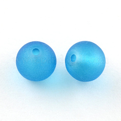 透明艶消しガラスビーズ  ラウンド  ミックスカラー  10x9.5mm  穴：1mm  約100個/袋&nbsp;X-FGLA-R001-10mm-M