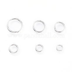 真鍮製オープンタイプ丸カン  ラウンド  プラチナ  4~10x0.8~1mm  内径：2.4~8mm&nbsp;KK-JQ0001-01P