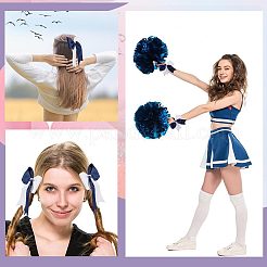 10個 2色 リボン結び ポリエステル 伸縮性 ヘアタイ  女の子の子供のためのヘアアクセサリー  ミックスカラー  160x170mm  5個/カラー&nbsp;OHAR-GF0001-24