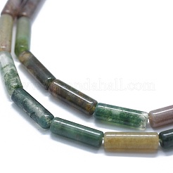 天然石インディアン瑪瑙ビーズ連売り  コラム  11~15x3.5~4.5mm  穴：1~1.2mm  約28~30個/連  15.1~15.9インチ（38.5~40.5cm）&nbsp;G-F631-D31
