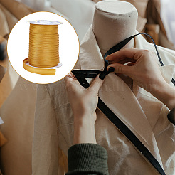 60mのポリエステルサテンリボンを平らに折ります。  洋服アクセサリー  ダークチソウ  5/8インチ（15mm）  約65.62ヤード（60m）/ロール&nbsp;OCOR-WH0078-87