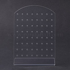 アクリルイヤリングスタンドディスプレイ  L字型  透明  4.65x8x11.1cm&nbsp;EDIS-F005-05B