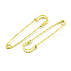 塗装鉄安全ピンをスプレー  ブローチ作りに  キルト針  きいろ  75x17x6mm  穴：4.5mm  ピン：1.5mm&nbsp;IFIN-T017-09M