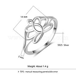 花 925 スターリングシルバー 指輪  ロジウムメッキ  プラチナ  usサイズ8（18.1mm）&nbsp;FS-WG1E6A3-03