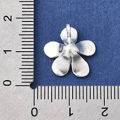 スターリングシルバーの花チャーム925個  銀  14.5x15x5mm  穴：2.5mm&nbsp;STER-A048-03S