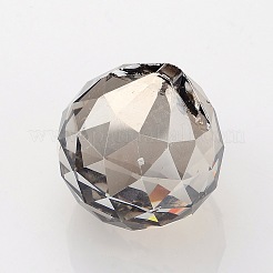 多面カット丸いガラスペンダント  ミックスカラー  23~25x21mm  穴：1.2~1.5mm&nbsp;GLAA-O008-G
