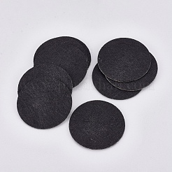 粘着性フェルト生地サークル  DIYのプロジェクトのための  フラットラウンド  ブラック  37x1mm&nbsp;X-DIY-WH0167-67D