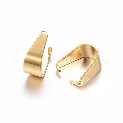 201ステンレススチールスナップオンベイル  ゴールドカラー  6.5x6x3mm  インナー：6x5mm&nbsp;STAS-O098-11G-01