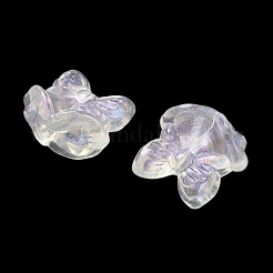透明なアクリルビーズ  蝶結びのクリスマスベル  グリッターパウダー付き  透明  15x15.5x8.5mm  穴：1.2mm  約562個/500g&nbsp;MACR-K359-31