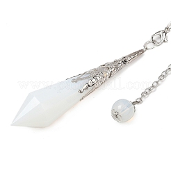オパライト洞窟のペンダント大きなペンダント  弾丸チャーム  レイキウィッカ魔術バランシング尖ったペンダント振り子  プラチナ  70~80mm&nbsp;LS-PW23030695221