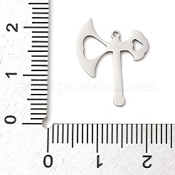 ステンレスペンダント201個  斧のチャーム  レーザー切断  ステンレス鋼色  19x15x1mm  穴：1.2mm&nbsp;STAS-Q341-04P