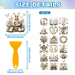 プラスチックシルエット紙18枚  照明装飾用  ペーパーカットライトボックス  兎  100x90mm&nbsp;DIY-WH0610-021