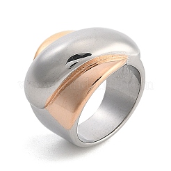 304ステンレススチール製ワイド指輪 男女兼用  ステンレス鋼色  19.5mm  内径：17mm&nbsp;RJEW-Z076-03P-04