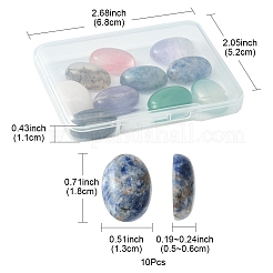 10 個の天然混合宝石カボション  染めと未染色の混合  オーバル  18x13x5~6mm&nbsp;G-FS0005-68