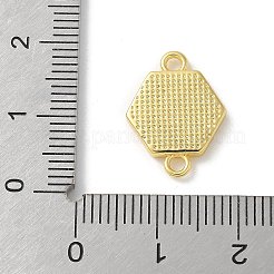 ナチュラル ホワイト シェル コネクタ チャーム  カドミウムフリー＆ニッケルフリー＆鉛フリー  真鍮パーツ  六角  18KGP本金メッキ  16.5x12.5x2mm  穴：1.8mm&nbsp;KK-P292-14G