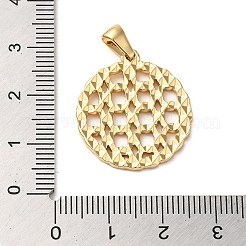 304ステンレススチール中空ペンダント  フラットラウンドのチャーム  ゴールドカラー  34.5x22x2mm  穴：5x3mm&nbsp;STAS-L272-013G