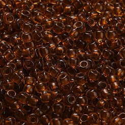 トーホー 6/0ラウンドビーズ  日本製シードビーズ  （2152)つの透明な濃い金色の琥珀色  4mm  穴：1.5mm  約840個/50g&nbsp;SEED-XTR06-2152