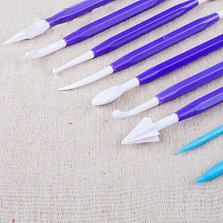 プラスチック粘土ツールセット  ライトクレイクラフトツール  DIYエンボスツール  ミックスカラー  146~175x8mm  7個/セット  150.5x4.5~6.5mm  2個/セット&nbsp;AJEW-L072-25