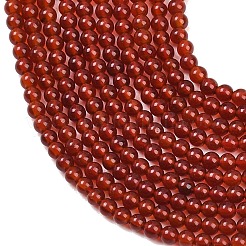 天然石カーネリアンビーズ連売り  ラウンド  染め  2~2.5mm  穴：0.6mm  約175~185個/連  16インチ&nbsp;G-K146-03-2mm