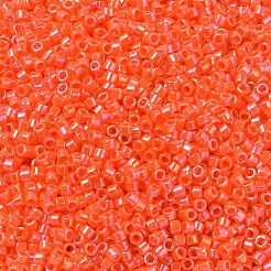 MIYUKIデリカビーズ  シリンダー  日本製シードビーズ  11/0  （db0161)不透明なオレンジ色のab  1.3x1.6mm  穴：0.8mm  約10000個/袋  50 G /袋&nbsp;SEED-X0054-DB0161