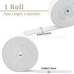 フラットマイクロファイバーイミテーションレザーコード  服飾材料  ベージュ  12.5x1.5mm  約2.19ヤード（2m）/ロール&nbsp;LC-WH0006-07A-06