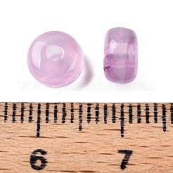 透明なアクリルビーズ  ロンデル  プラム  7x4mm  穴：1.8mm  約3300個/500g&nbsp;OACR-N137-43B