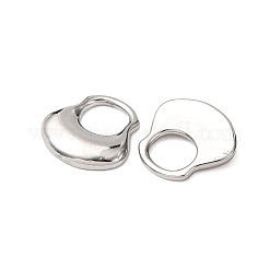 304ステンレススチールチャーム  ステンレス鋼色  バッグ  9x9.5x1.5mm  穴：4x4.5mm&nbsp;STAS-Z167-02P-11