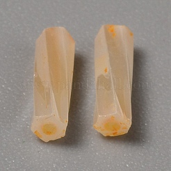 不透明な色のガラス ツイスト ビューグル ビーズ  丸い穴  モカシン  6~7x2mm  穴：0.9mm  270個/袋&nbsp;GLAA-WH0039-08I