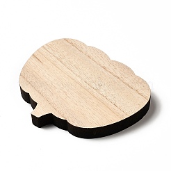 秋のテーマのウッドカボション  染色されていない  カボチャ  114x94x13mm&nbsp;WOOD-I010-07B