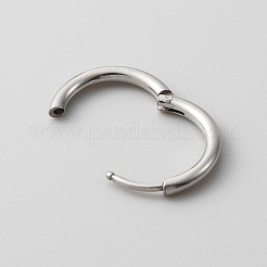 316ステンレススチールとピン付きステンレススチールフープピアス、女性用  ステンレス鋼  12ゲージ  15x16x2mm  ピン：1mm&nbsp;EJEW-TAC0018-08C