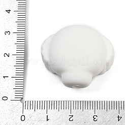 ハロウィンシリコンビーズ  焦点ビーズ  ホワイト  スケルトン  26.5x30.5x17.5mm  穴：2.5mm&nbsp;SIL-K007-01B
