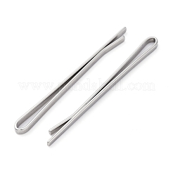 304ステンレスヘアクリップ  ステンレス鋼色  60x5x2.5mm&nbsp;AJEW-V001-01
