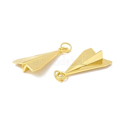 ラックメッキ真鍮チャーム  長持ちメッキ  カドミウムフリー＆ニッケルフリー＆鉛フリー  飛行機  18KGP本金メッキ  25.5x13.5x3.5mm  穴：3.5mm&nbsp;LS-KK-B053-34G