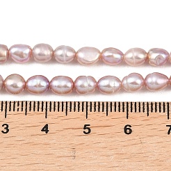 天然養殖淡水パールビーズ連売り  ライス  グレード3 A  アザミ  4~4.5mm  穴：0.5mm  約62~81個/連  13.19~13.98''（33.5~35.5センチメートル）&nbsp;PEAR-F020-26C