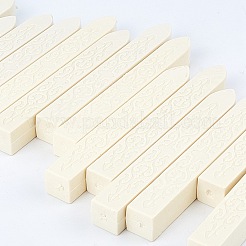 DIY レトロ ビンテージ ワックス シール作成キット  キャンドル付き  ステンレス鋼のスプーンと芯のないシーリングワックススティック  ホワイト  シーリングワックススティック：90x12x11.5mm  16個/セット&nbsp;DIY-CP0001-85-26