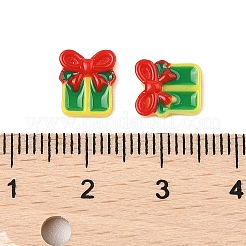 クリスマステーマの蓄光樹脂カボション  暗闇で光る  ギフト用の箱  9x8x3mm&nbsp;RESI-U003-02G