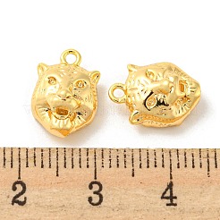 真鍮製チャーム  カドミウムフリー＆ニッケルフリー＆鉛フリー  虎  18KGP本金メッキ  12x9x6mm  穴：1.4mm&nbsp;KK-Q809-20G