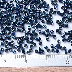 MIYUKIデリカビーズ  シリンダー  日本製シードビーズ  11/0  （db1005)メタリックロイヤルパープルゴールドアイリス  1.3x1.6mm  穴：0.8mm  約2000PCS /ボトル  10 G /ボトル&nbsp;SEED-JP0008-DB1005