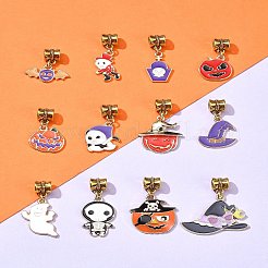ハロウィン合金エナメルヨーロピアンダングルチャーム  混合図形  ミックスカラー  20~32mm  12個/セット&nbsp;PALLOY-FS00014